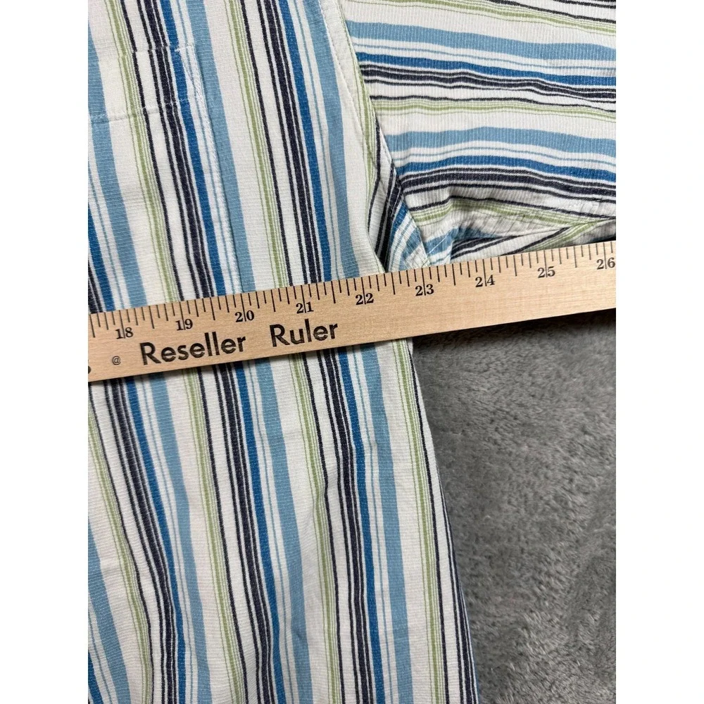 The North Face A5 Series Shirt Men's Large Striped Button Front Short Sleeve